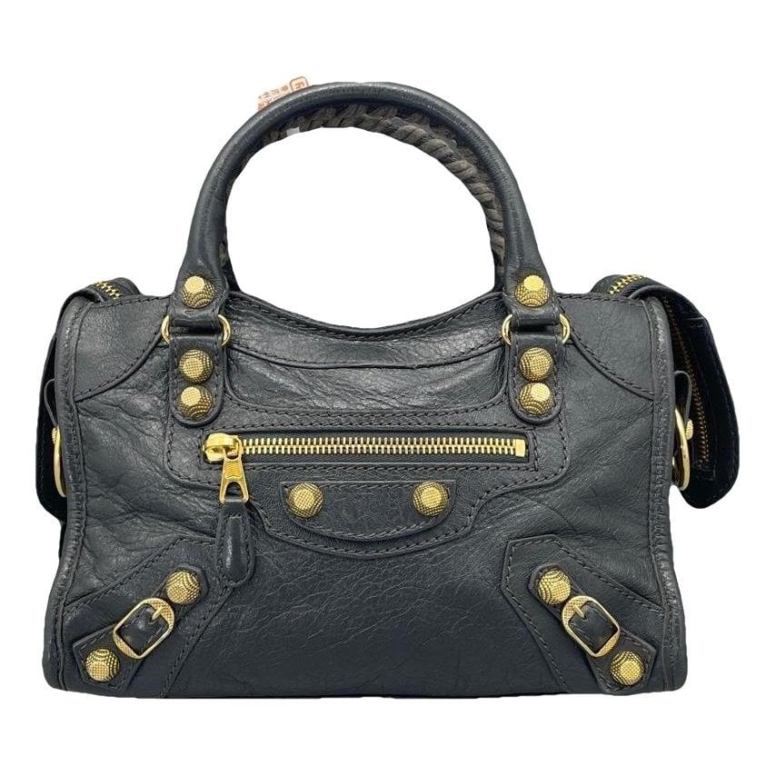 Classic Metalic leather handbag
