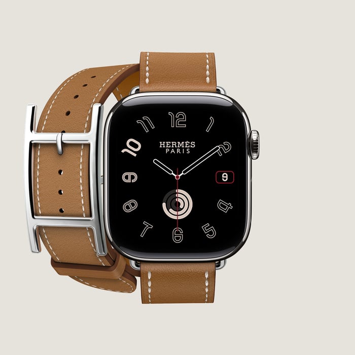 Gold Correa Apple Watch Hermès Double Tour 42 MM Hapi