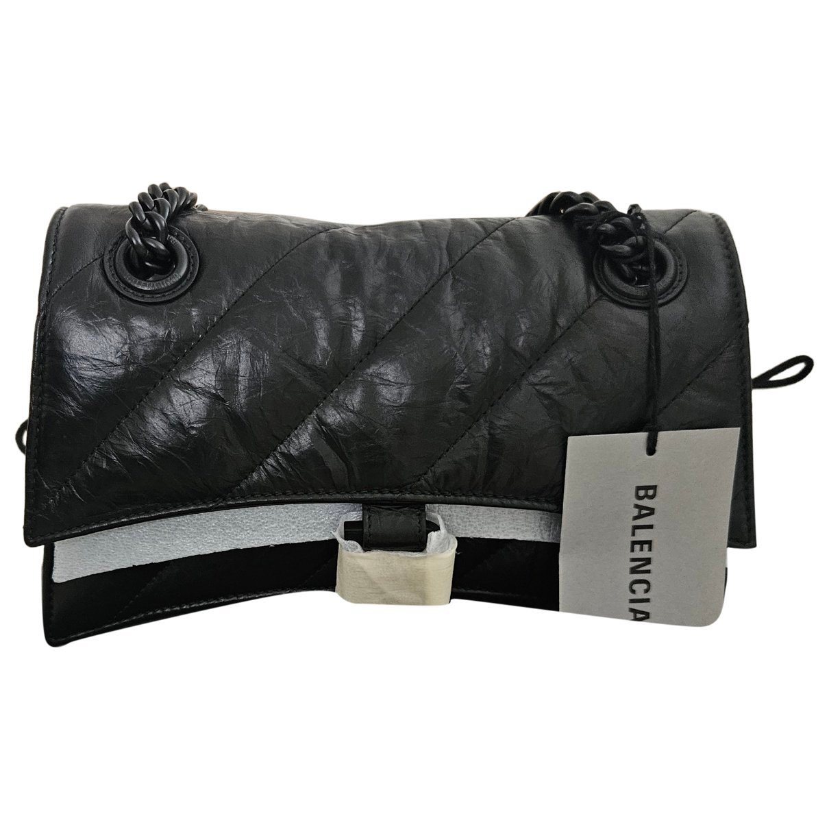 Crush leather handbag