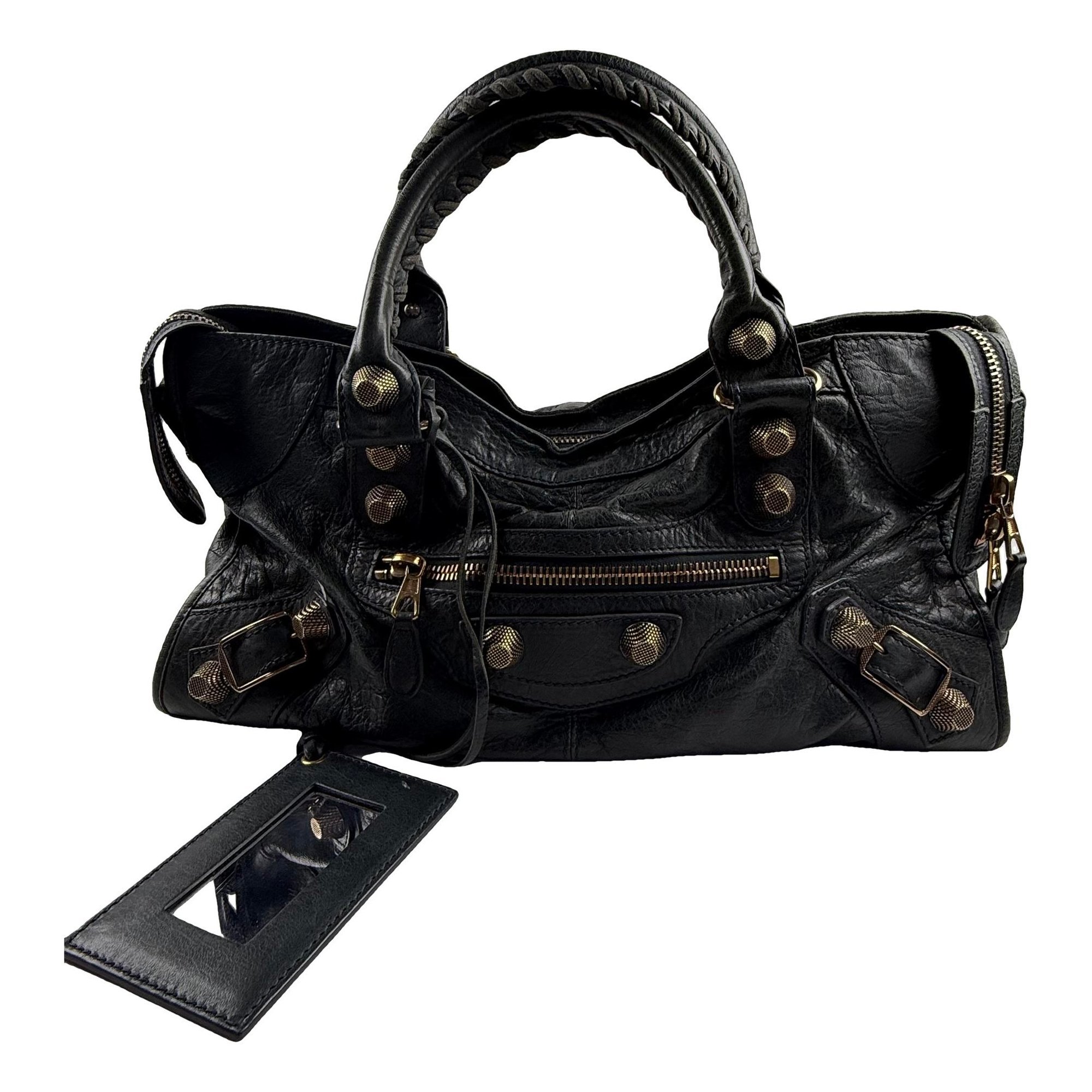 Classic Metalic leather handbag