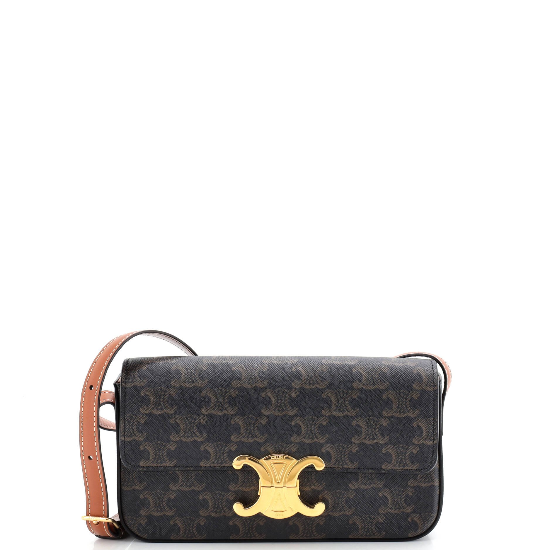Triomphe East-West Shoulder Bag Triomphe Coated Canvas