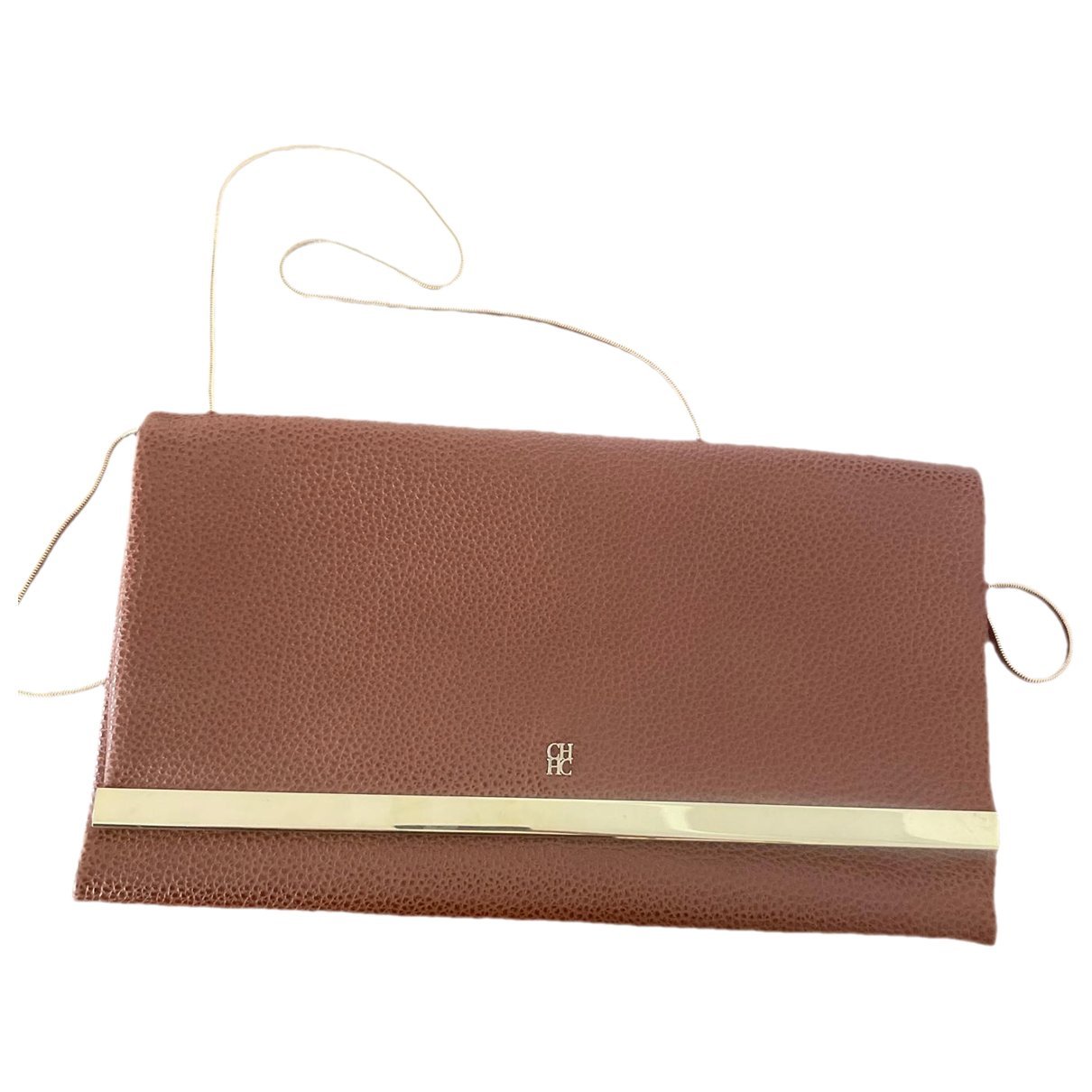Leather clutch bag