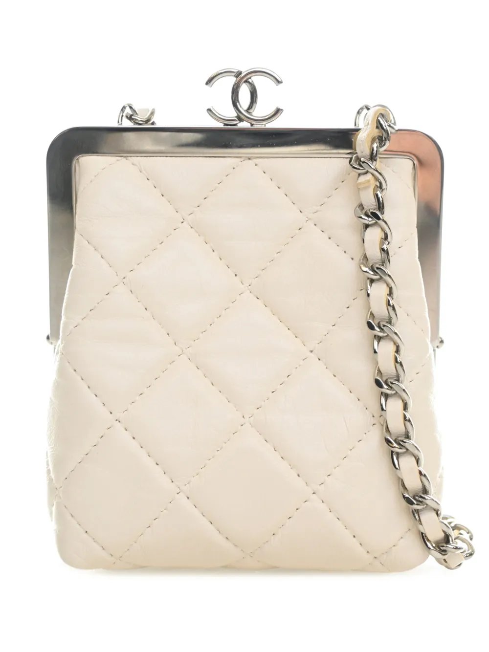 2021 CC Quilted Acrylic and Lambskin Evening Clutch With Chain crossbody bag