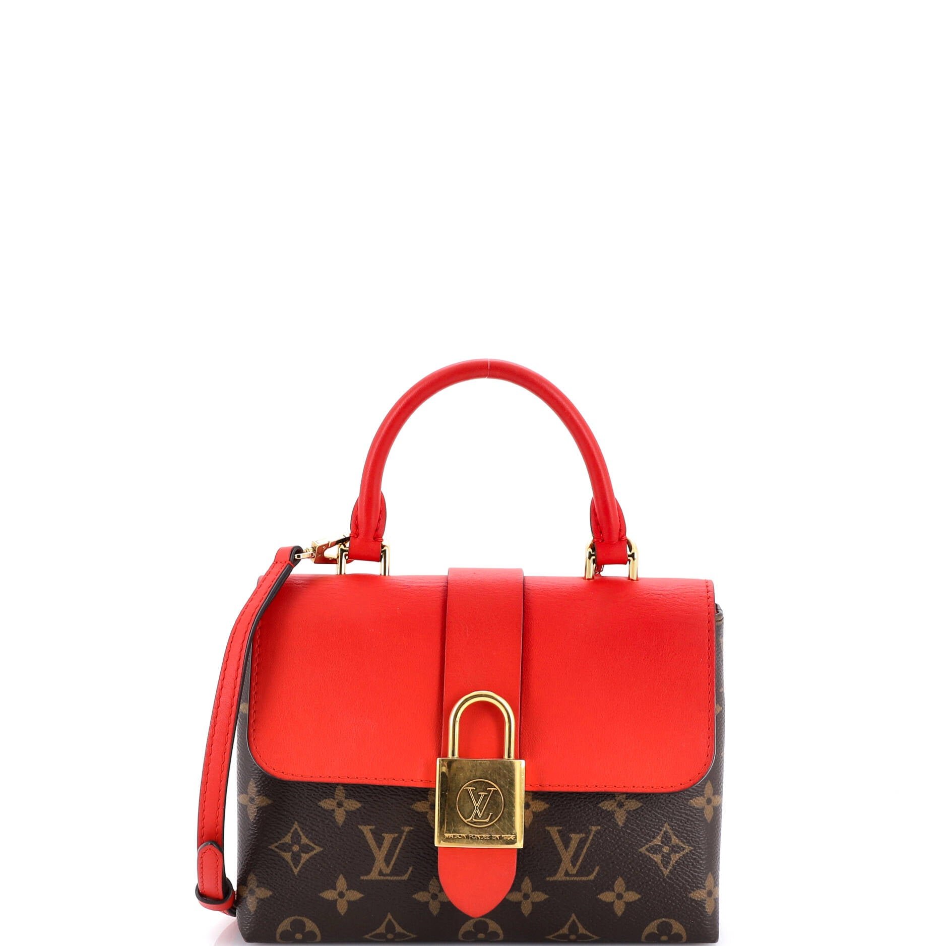 Louis Vuitton Locky Handbag Monogram Canvas with Leather BB