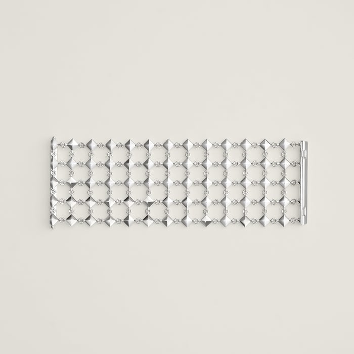 Sans Coloris Hermès Clou d'H Mesh Cuff Bracelet