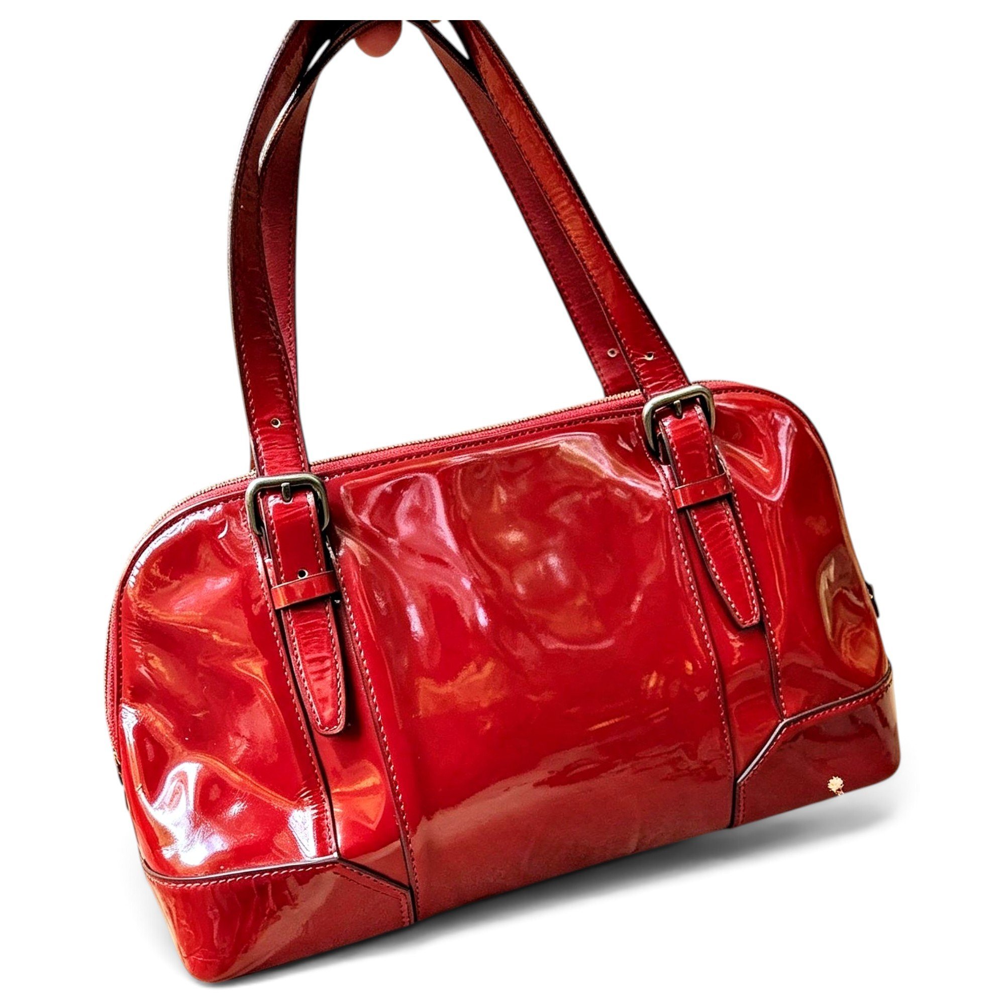 Patent leather handbag