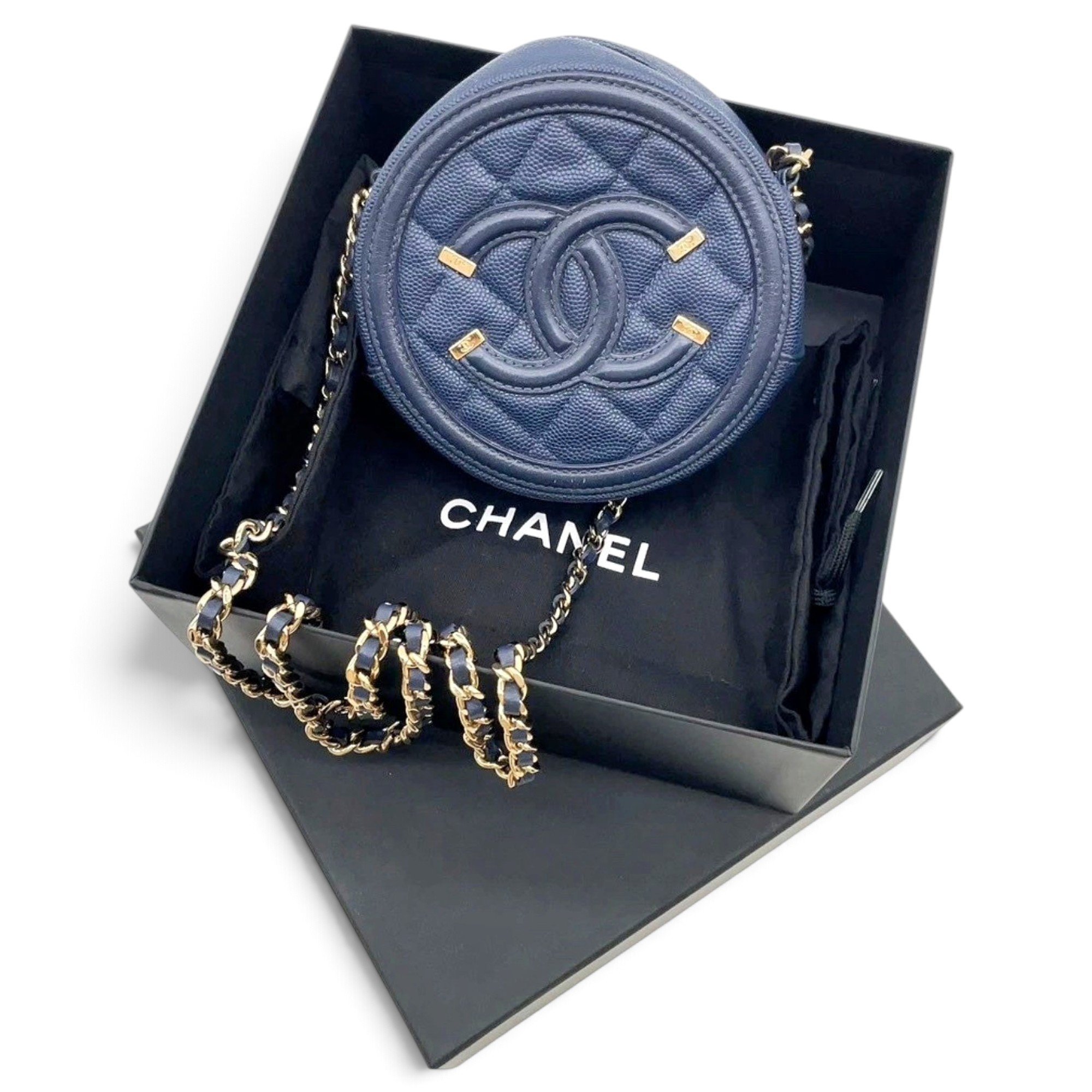 Chanel CC Filigree leather crossbody bag