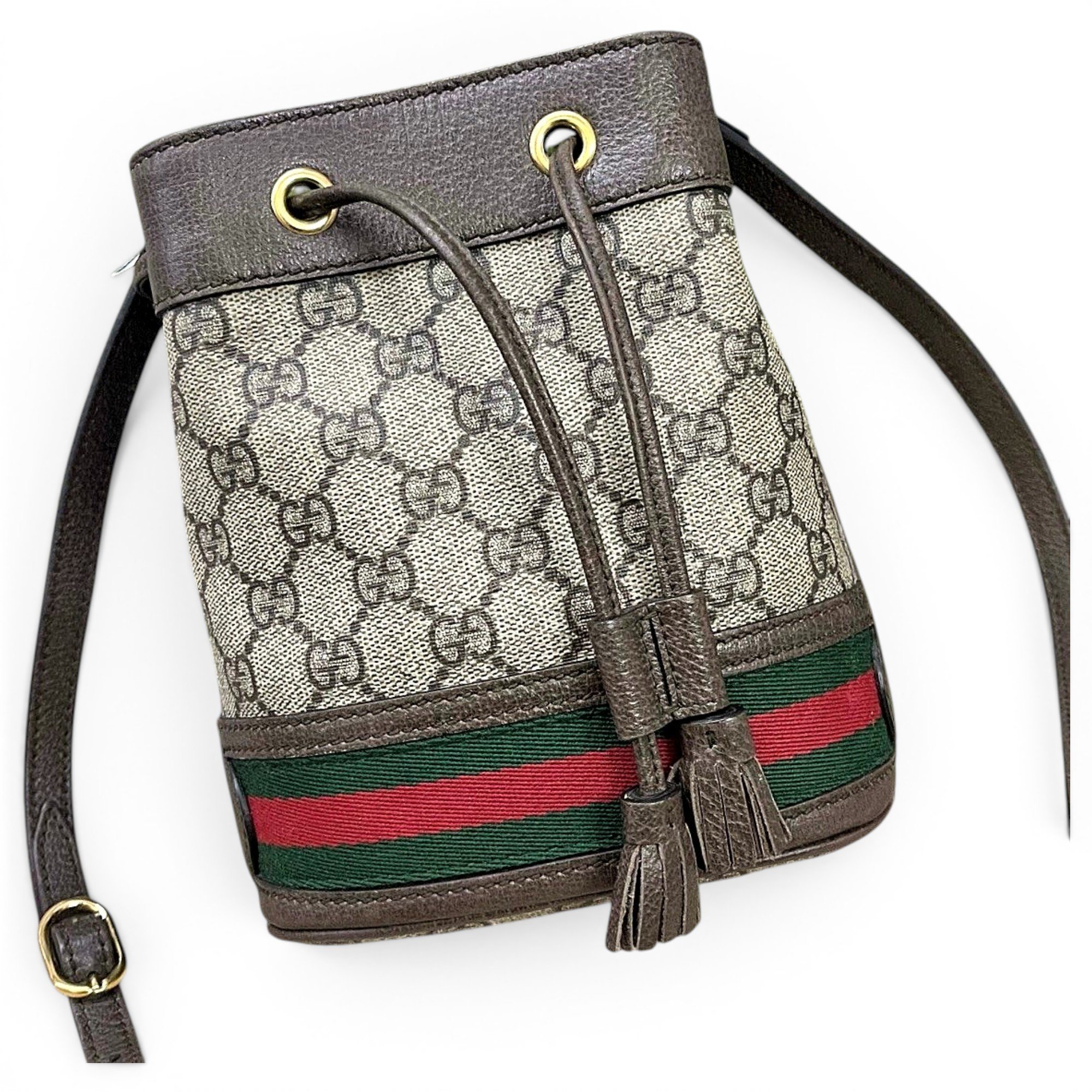 Ophidia Bucket leather handbag