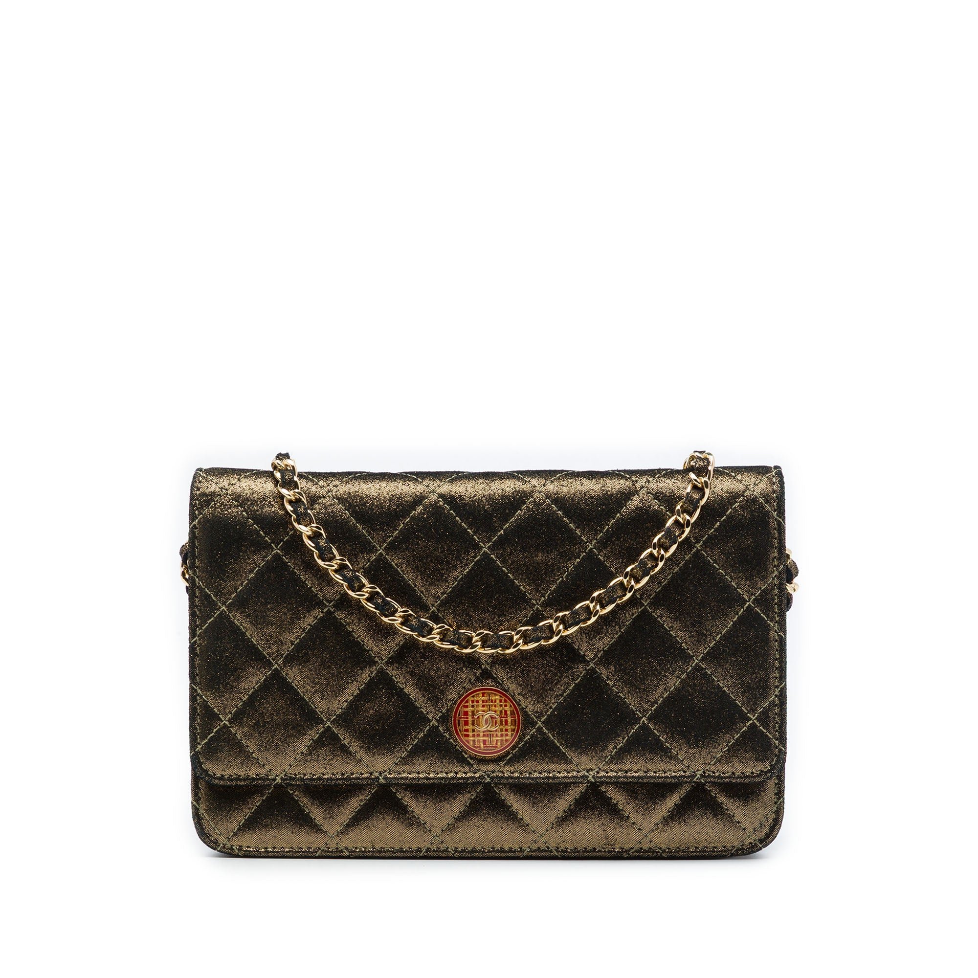 Wallet On Chain leather crossbody bag
