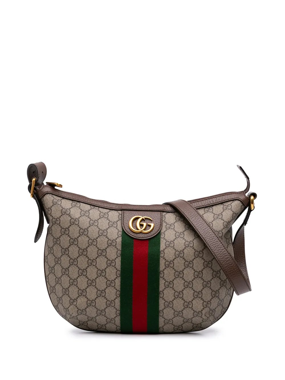 2016-2026 Small GG Supreme Web Ophidia Half Moon crossbody bag