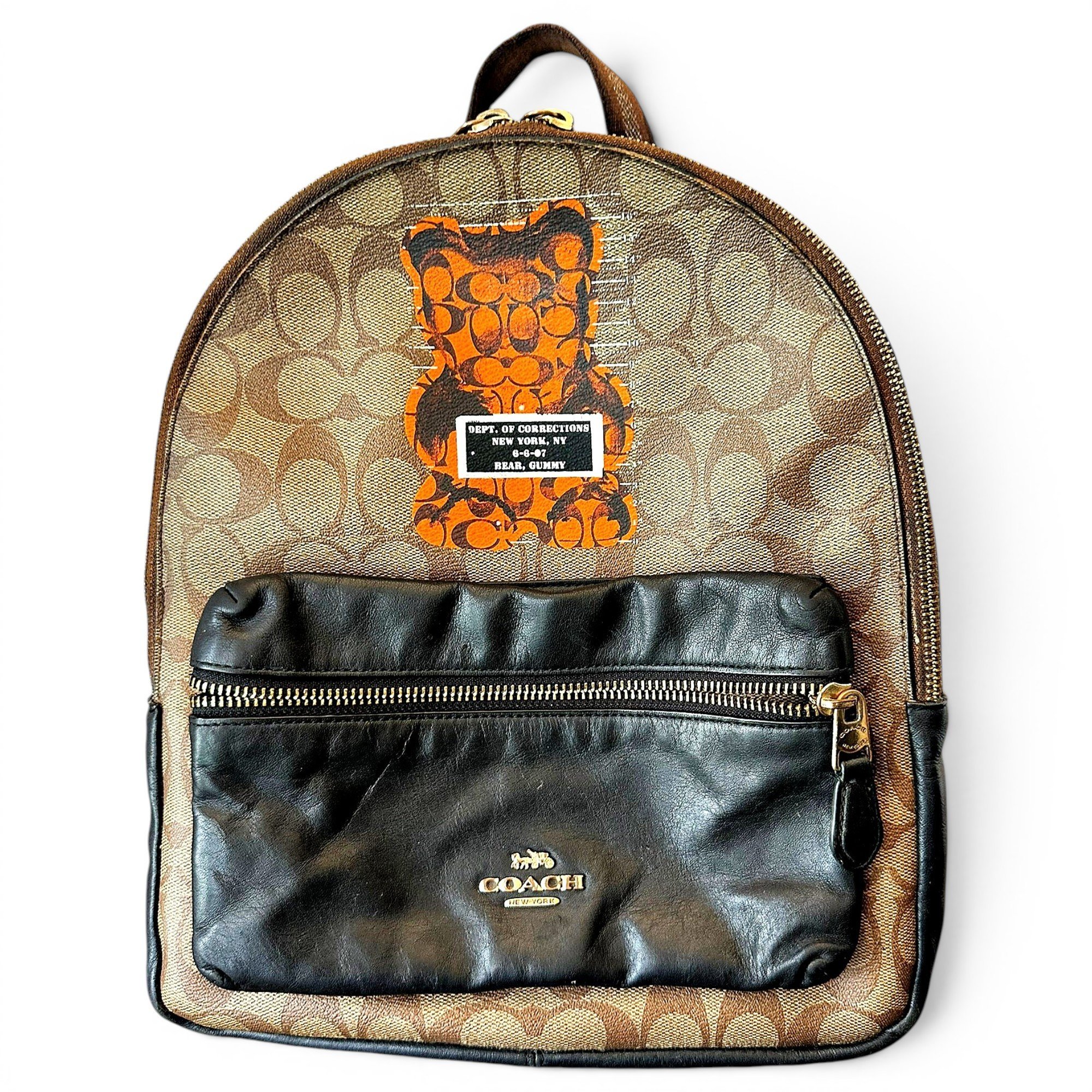 Campus leather backpack