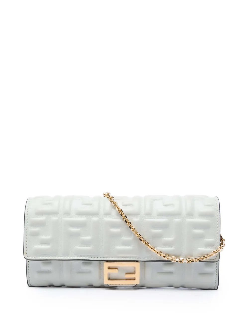 2021 Zucca Embossed Nappa Baguette Continental Wallet With Chain crossbody bag