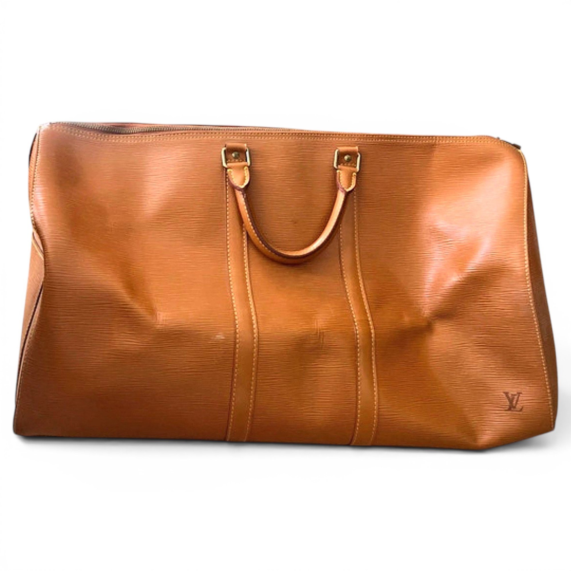 Keepall leather travel bag
