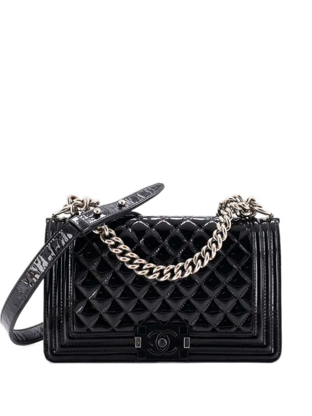 Boy Flap Bag Quilted Plexiglass Patent Old Medium shoulder bag