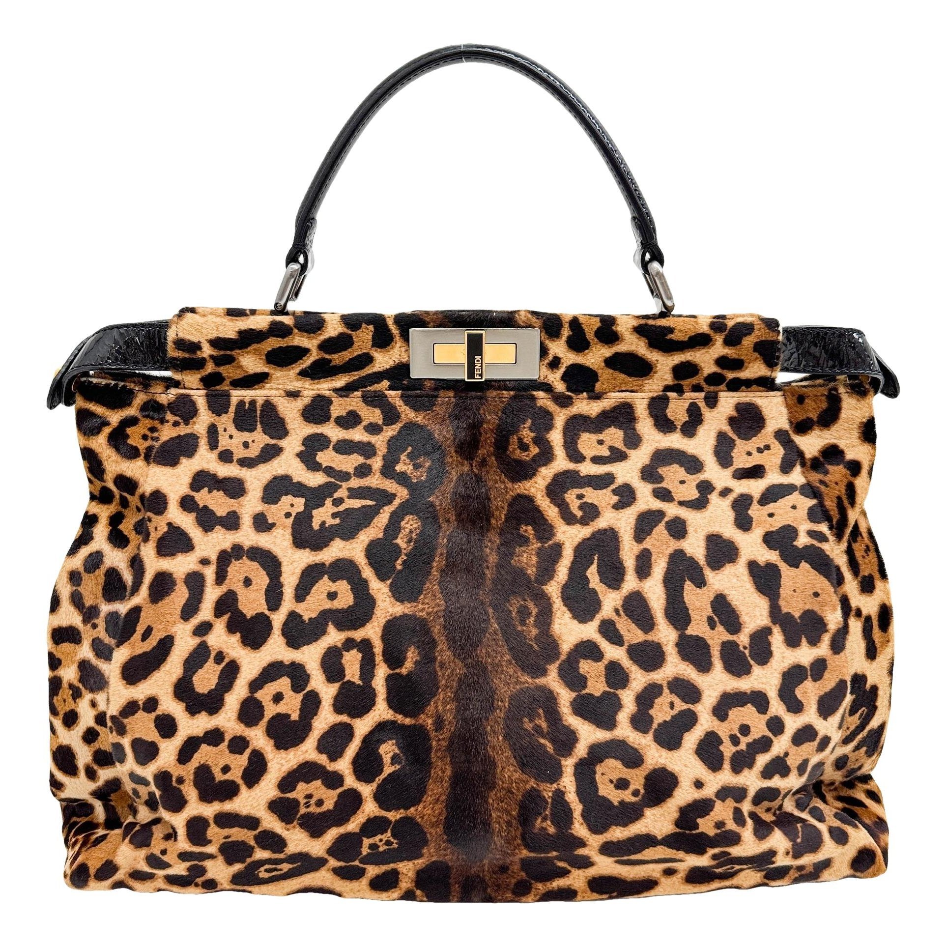 Peekaboo pony-style calfskin handbag