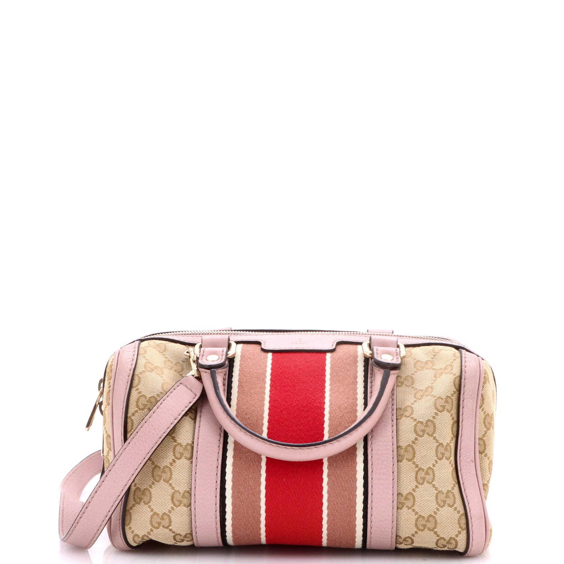 Vintage Web Boston Bag GG Canvas Small