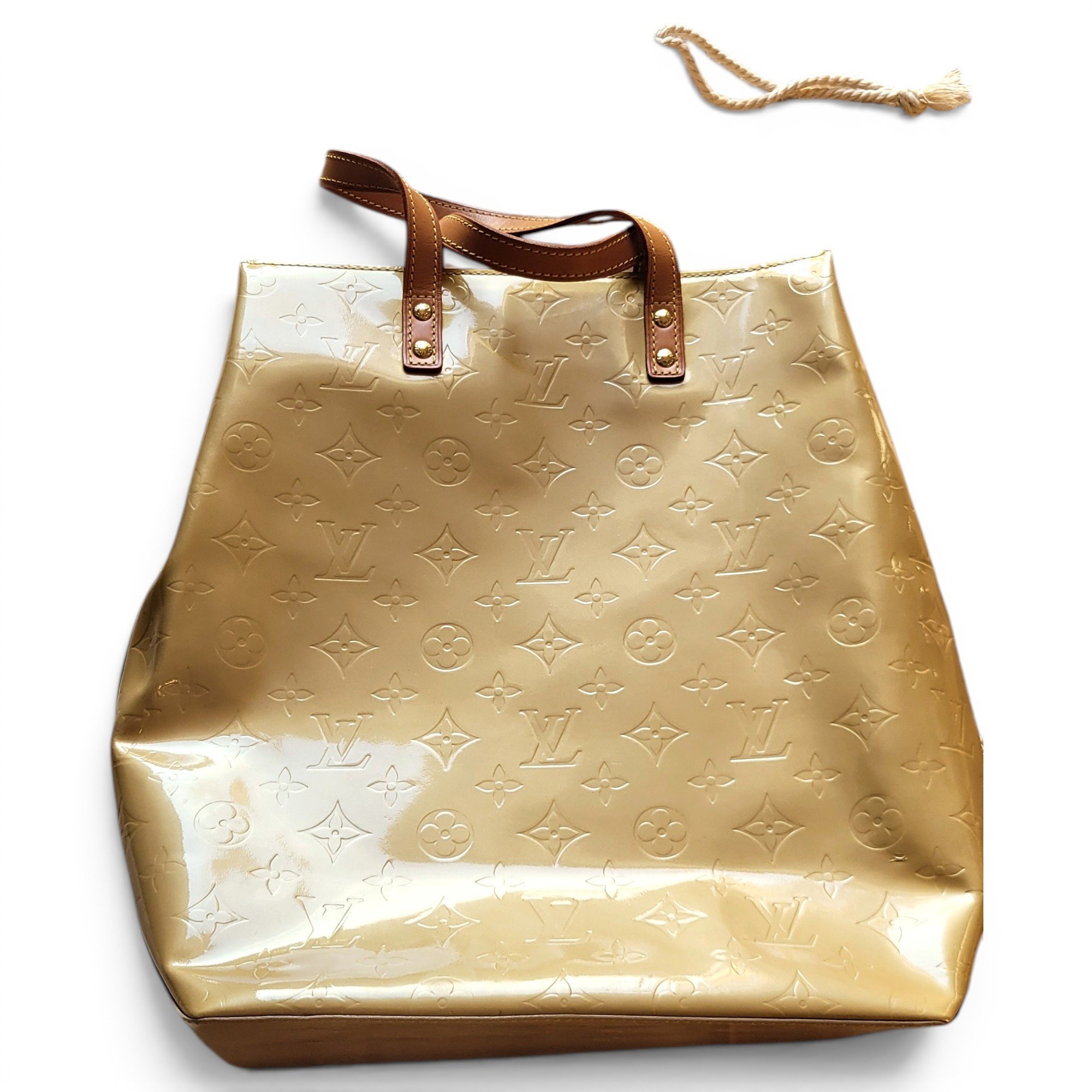 Reade patent leather handbag