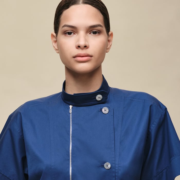 Bleu Lagune Drawstring Shirt