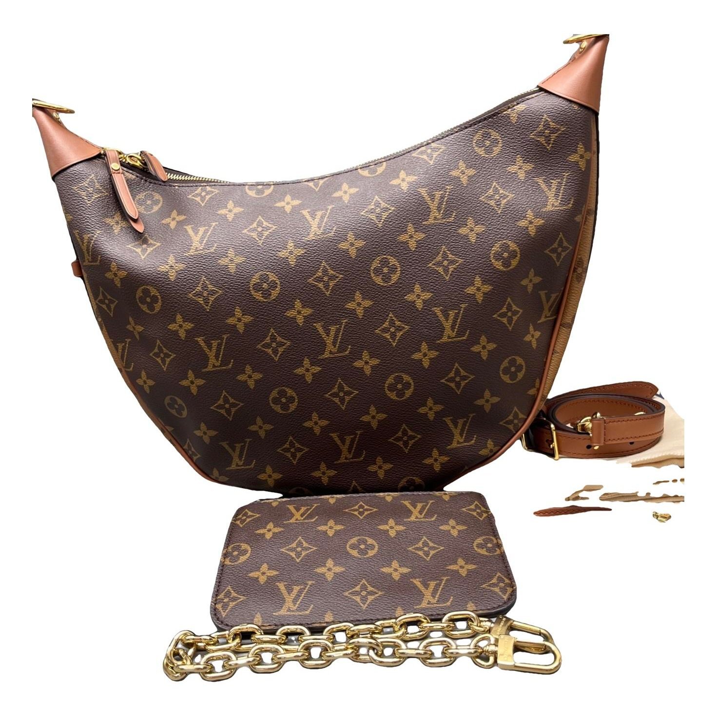 Loop leather handbag