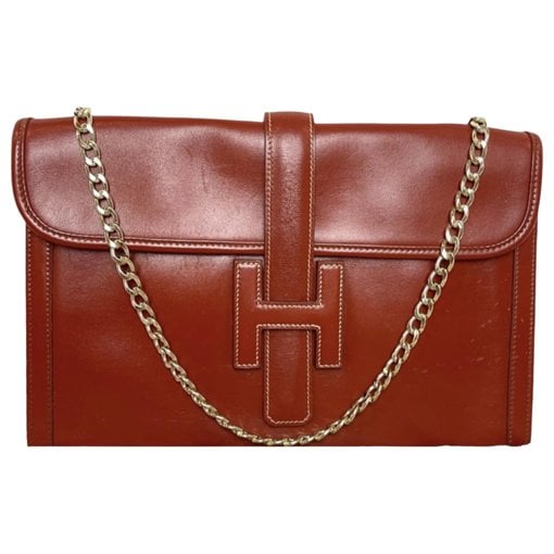 Jige leather clutch bag