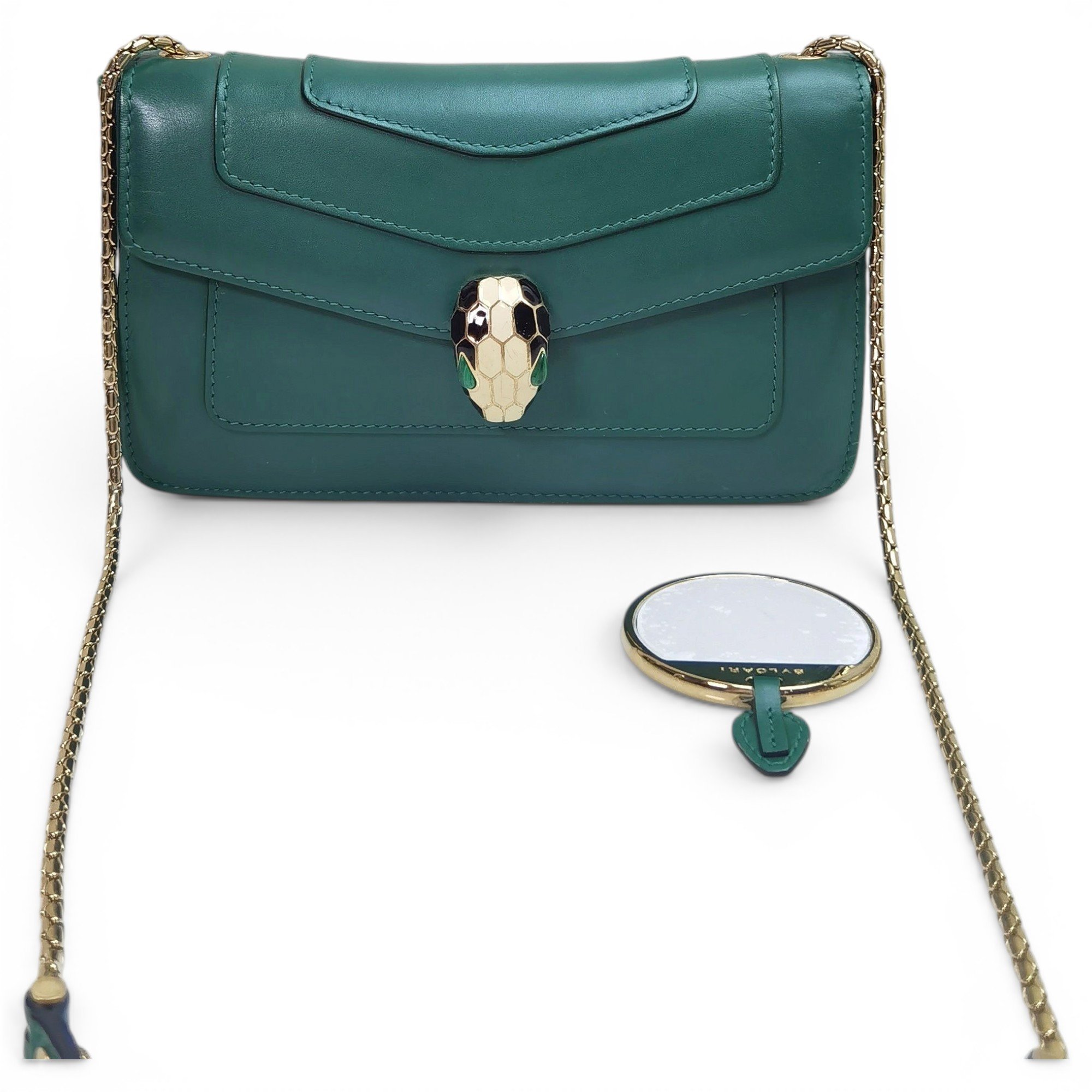 Serpenti leather handbag