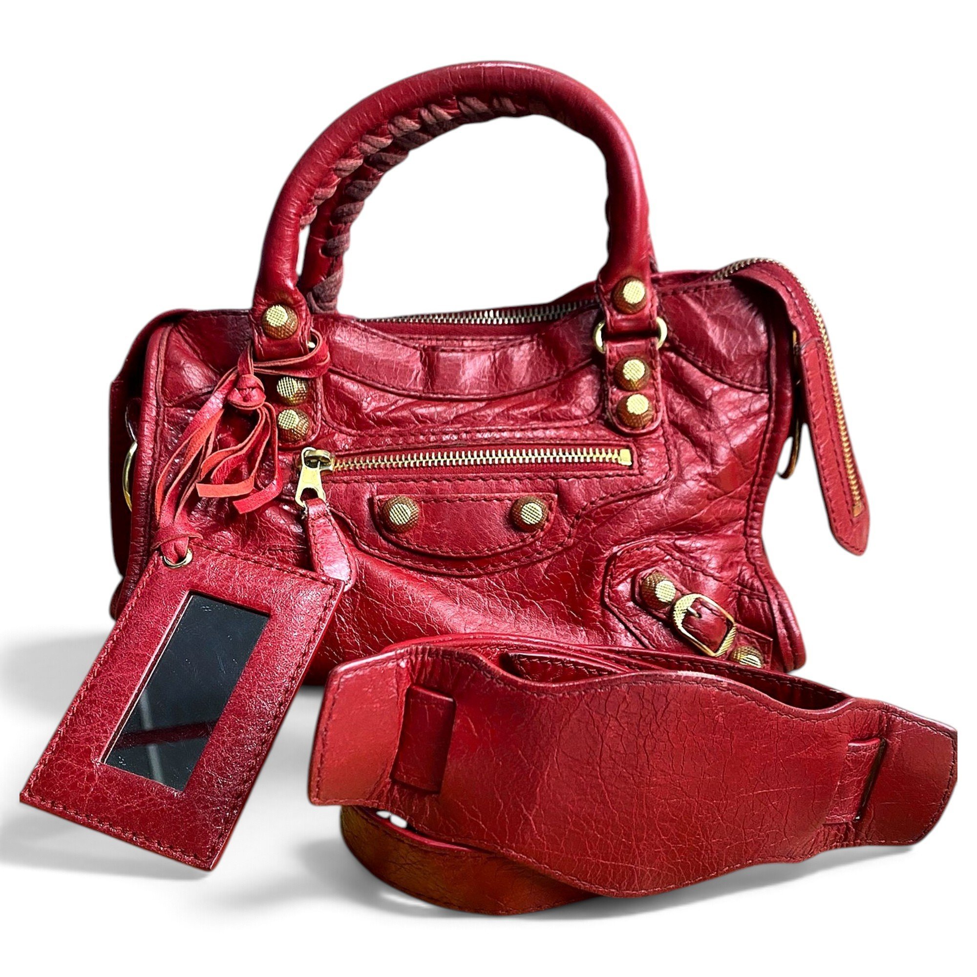 Classic Metalic leather handbag