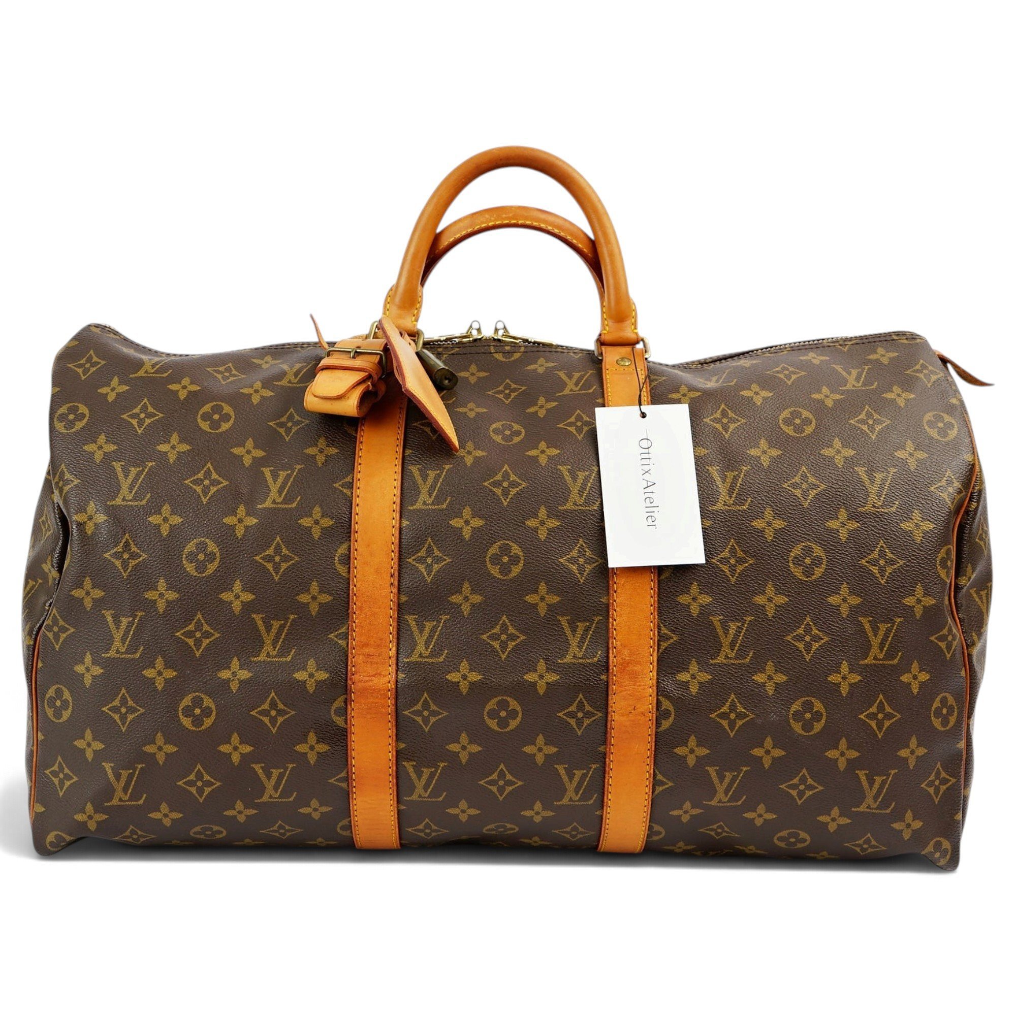 Keepall leather travel bag
