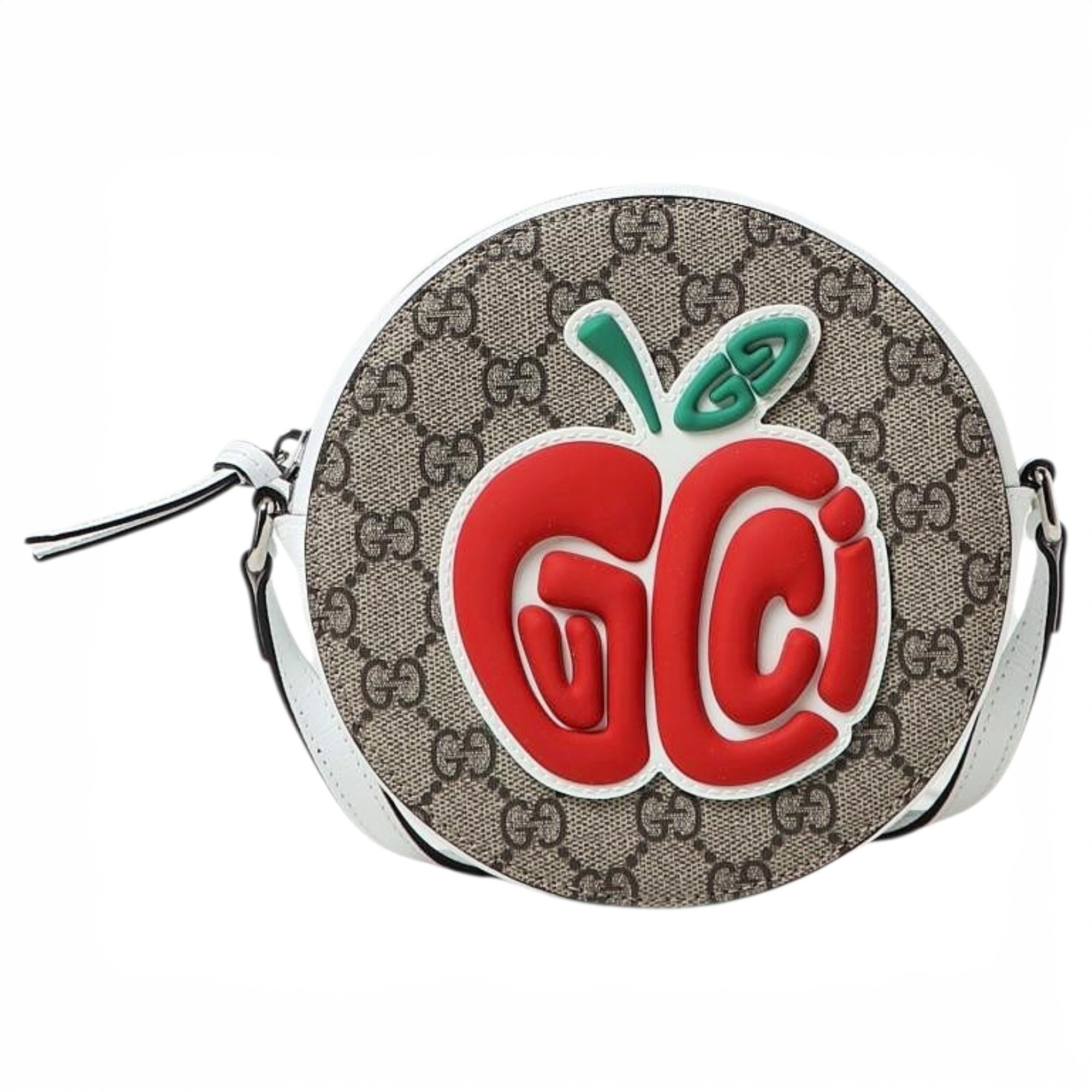 Ophidia Round leather crossbody bag