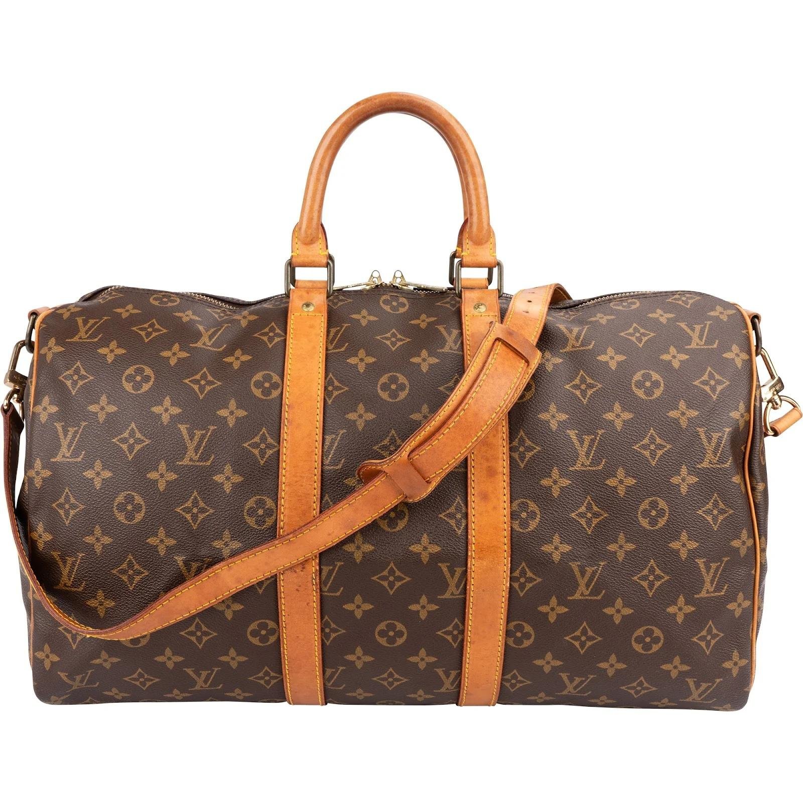 Keepall leather travel bag