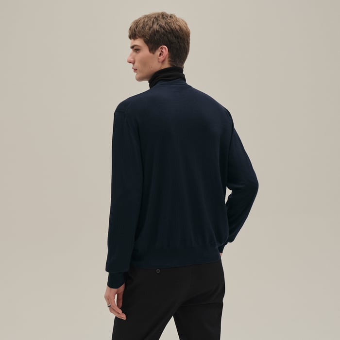 Marine "Detail H" Buttoned Cardigan