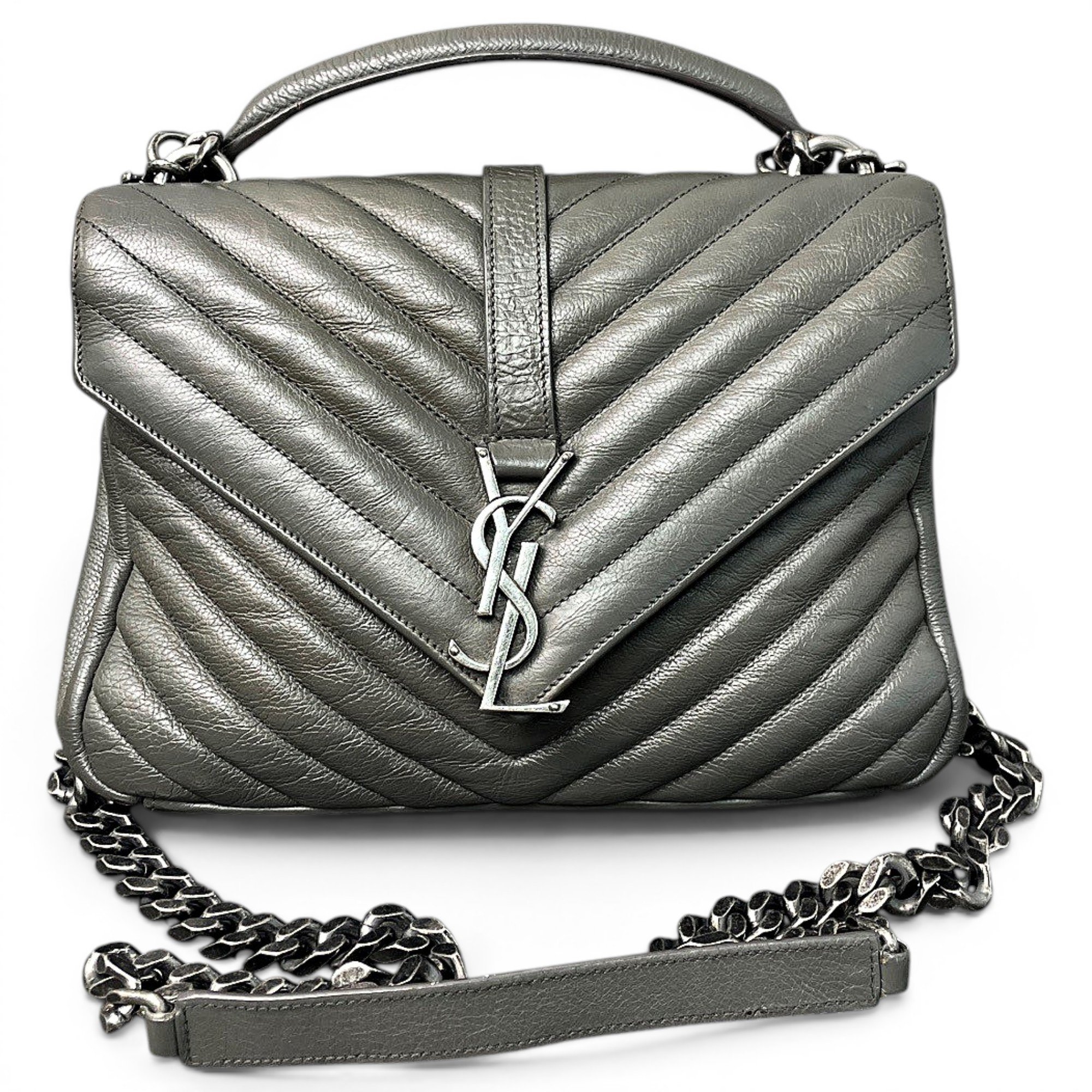 Collége monogramme leather handbag
