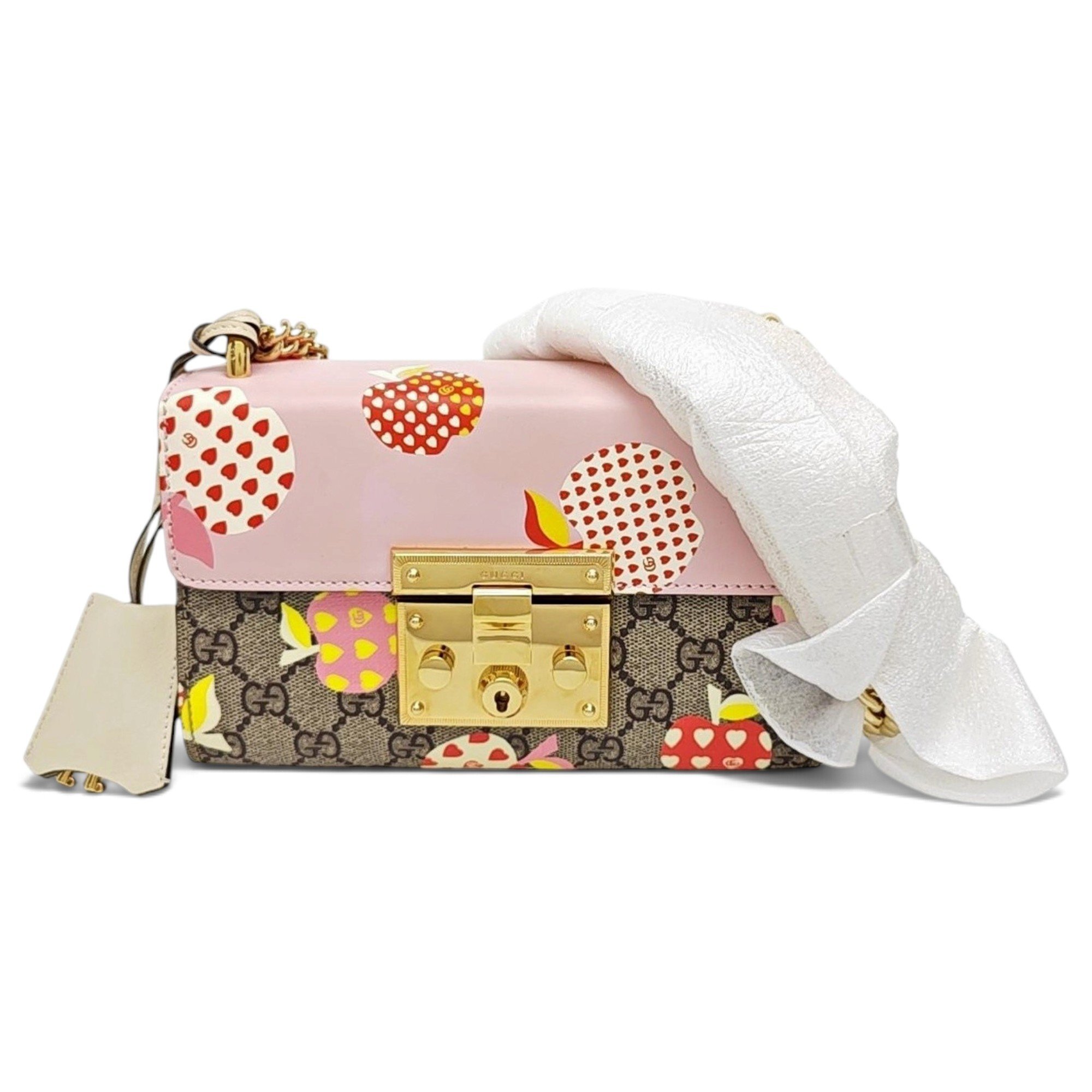 Padlock leather handbag