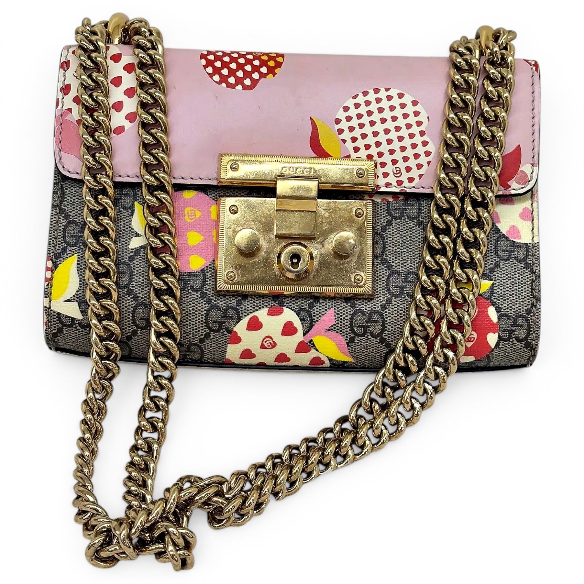 Padlock vinyl handbag