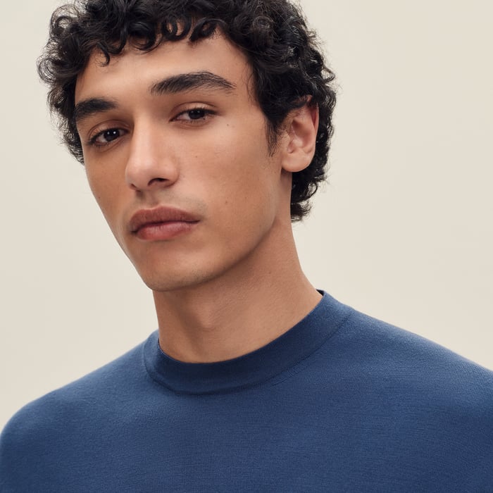 Indigo "Detail H" Crewneck Sweater