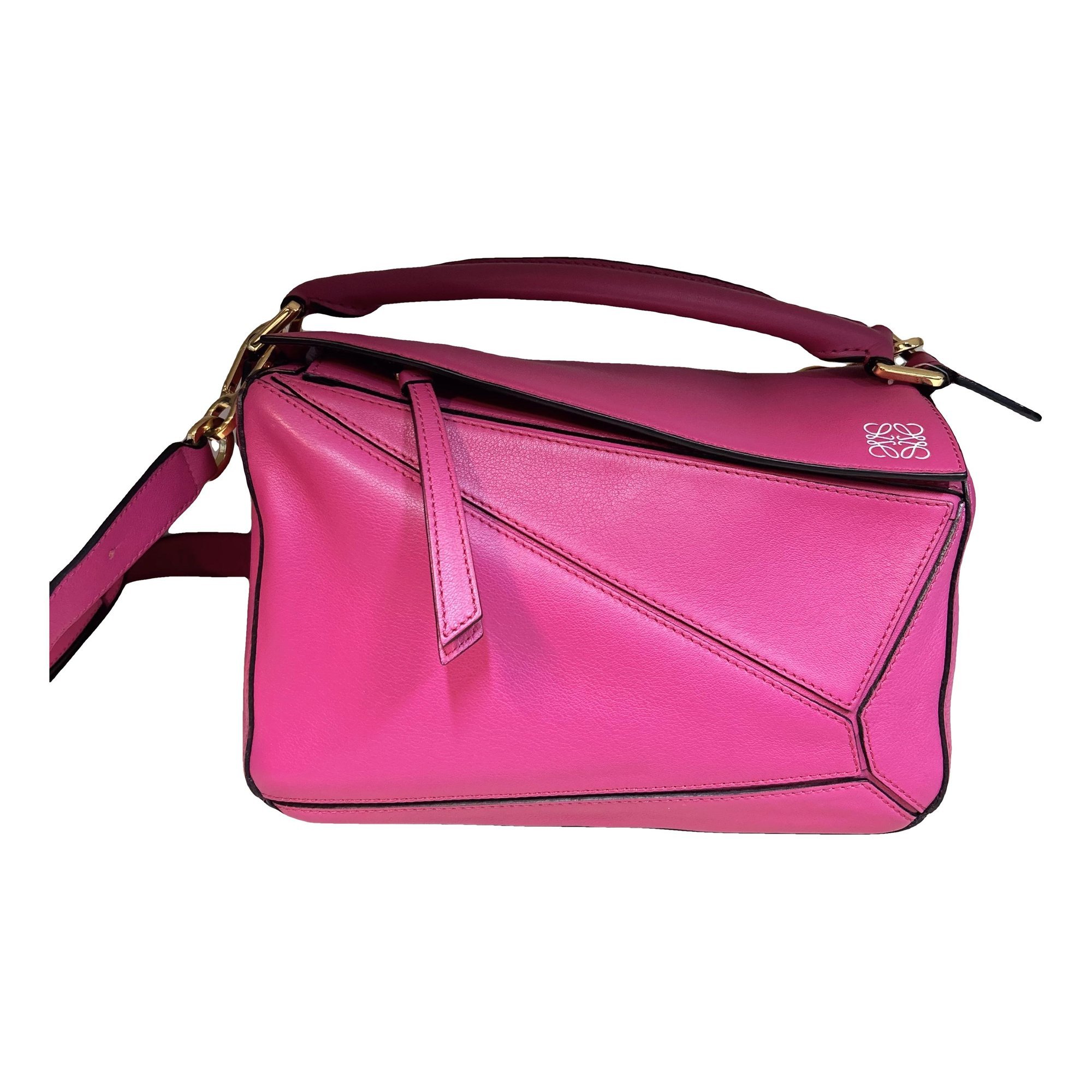 Puzzle leather handbag