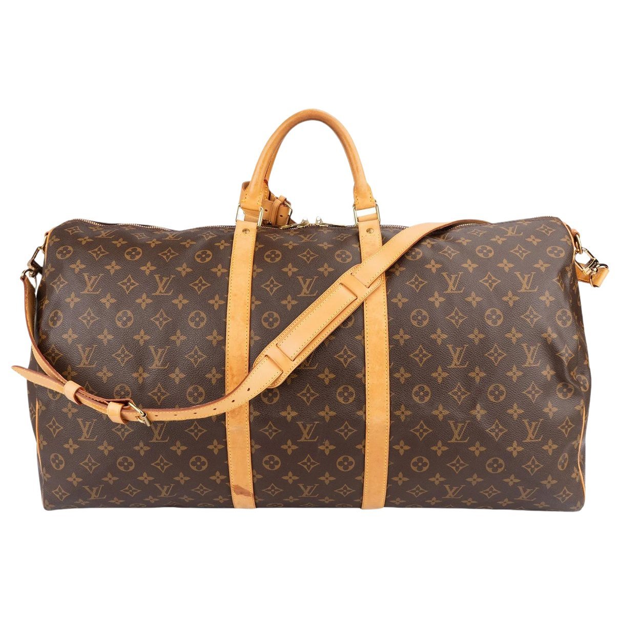 Keepall leather travel bag