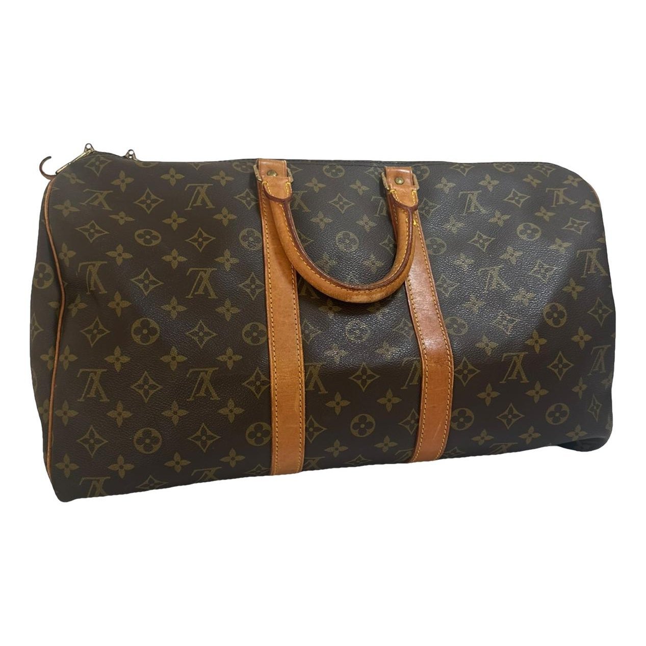 Keepall leather travel bag