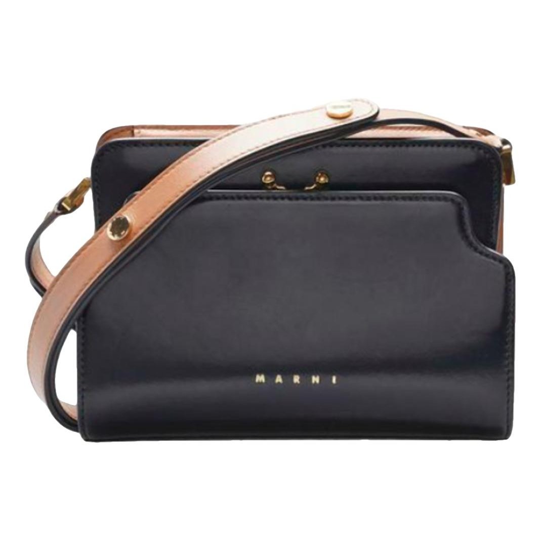 Trunk leather handbag