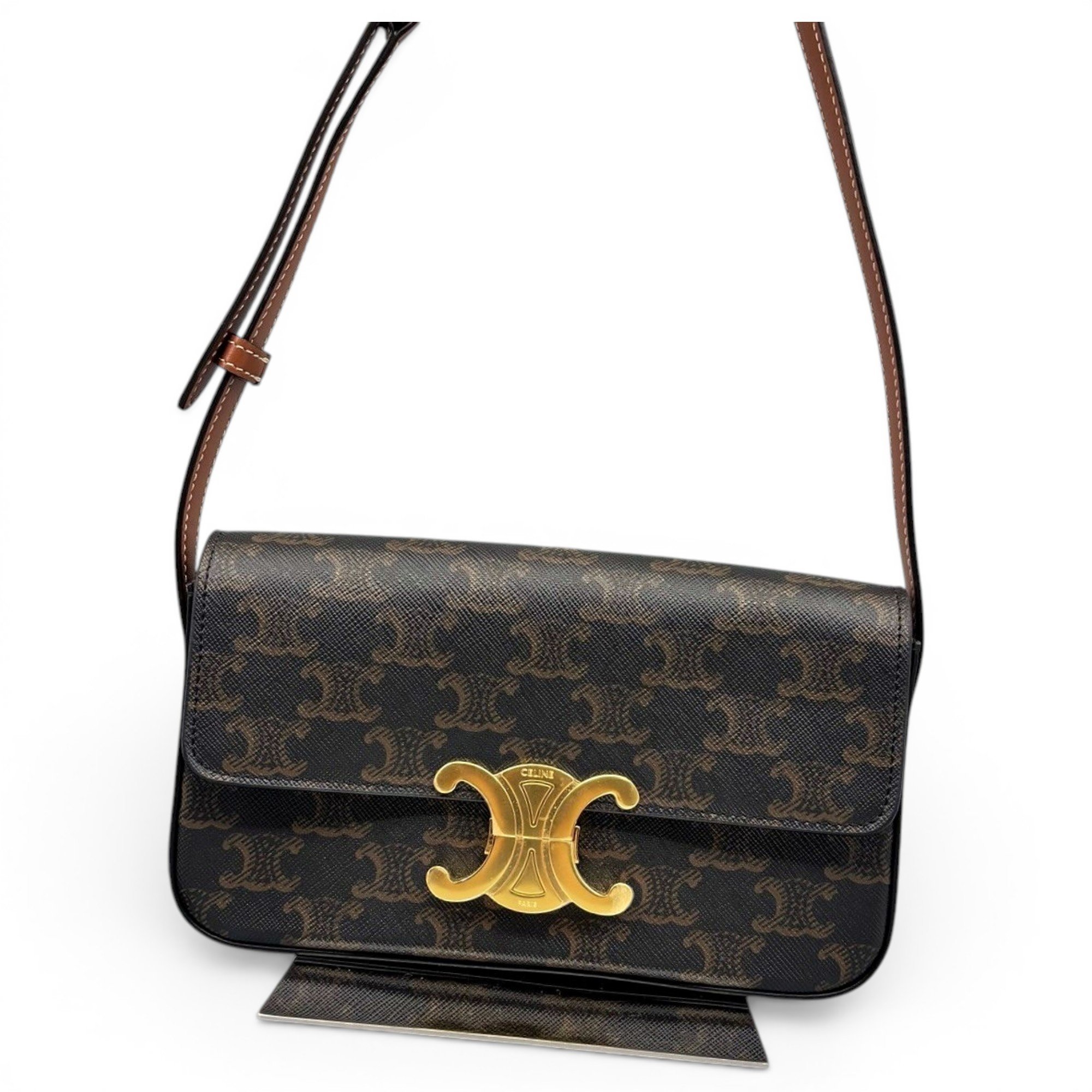 Triomphe Long leather handbag