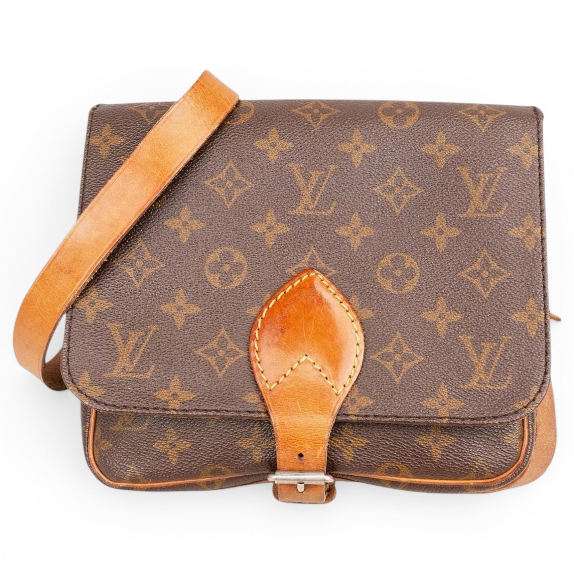 Cartouchière leather crossbody bag