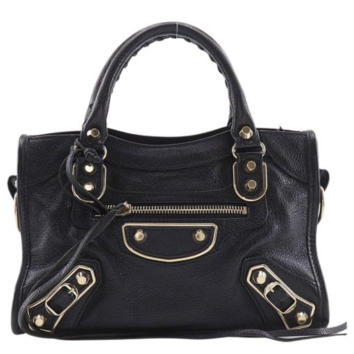 City leather handbag