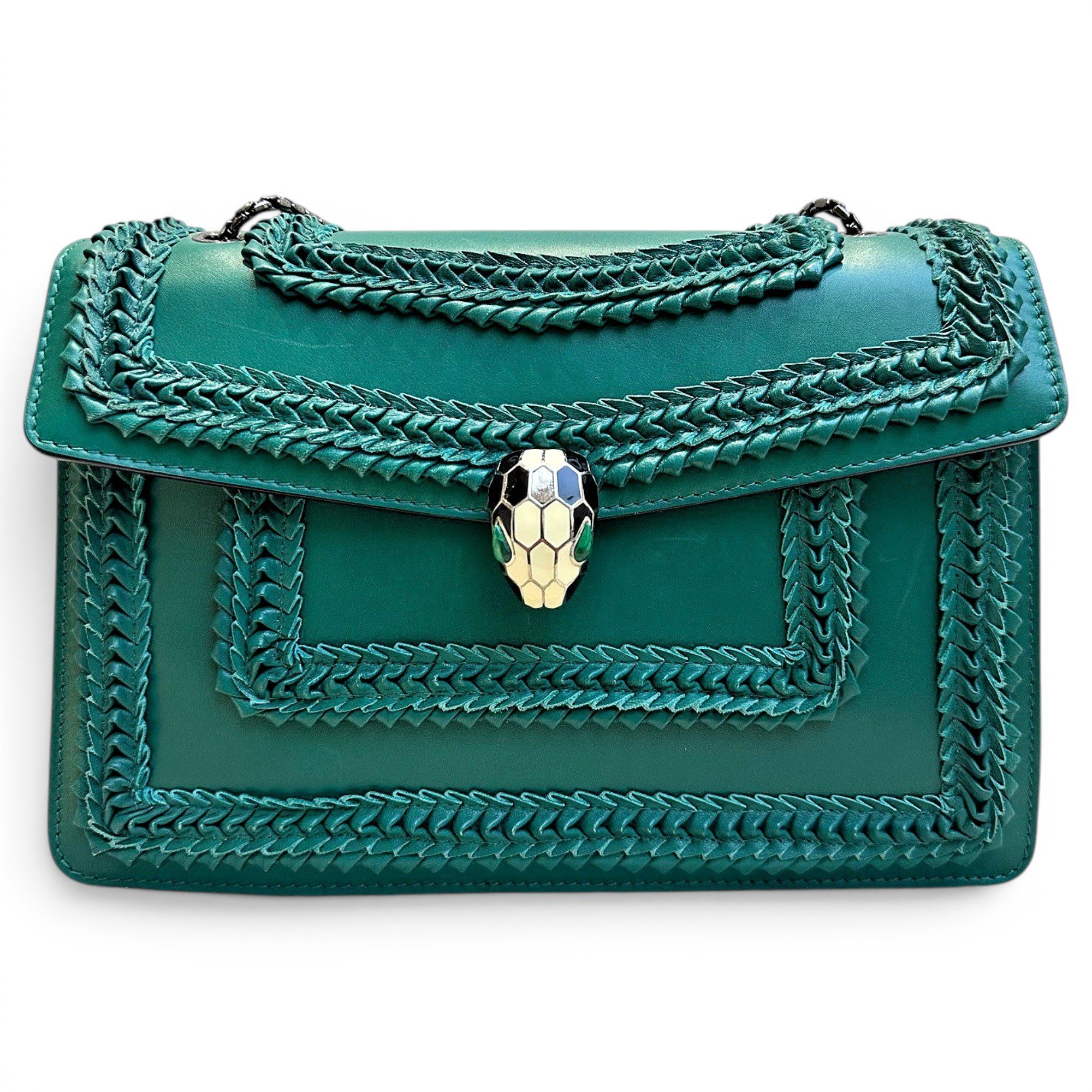 Serpenti leather handbag