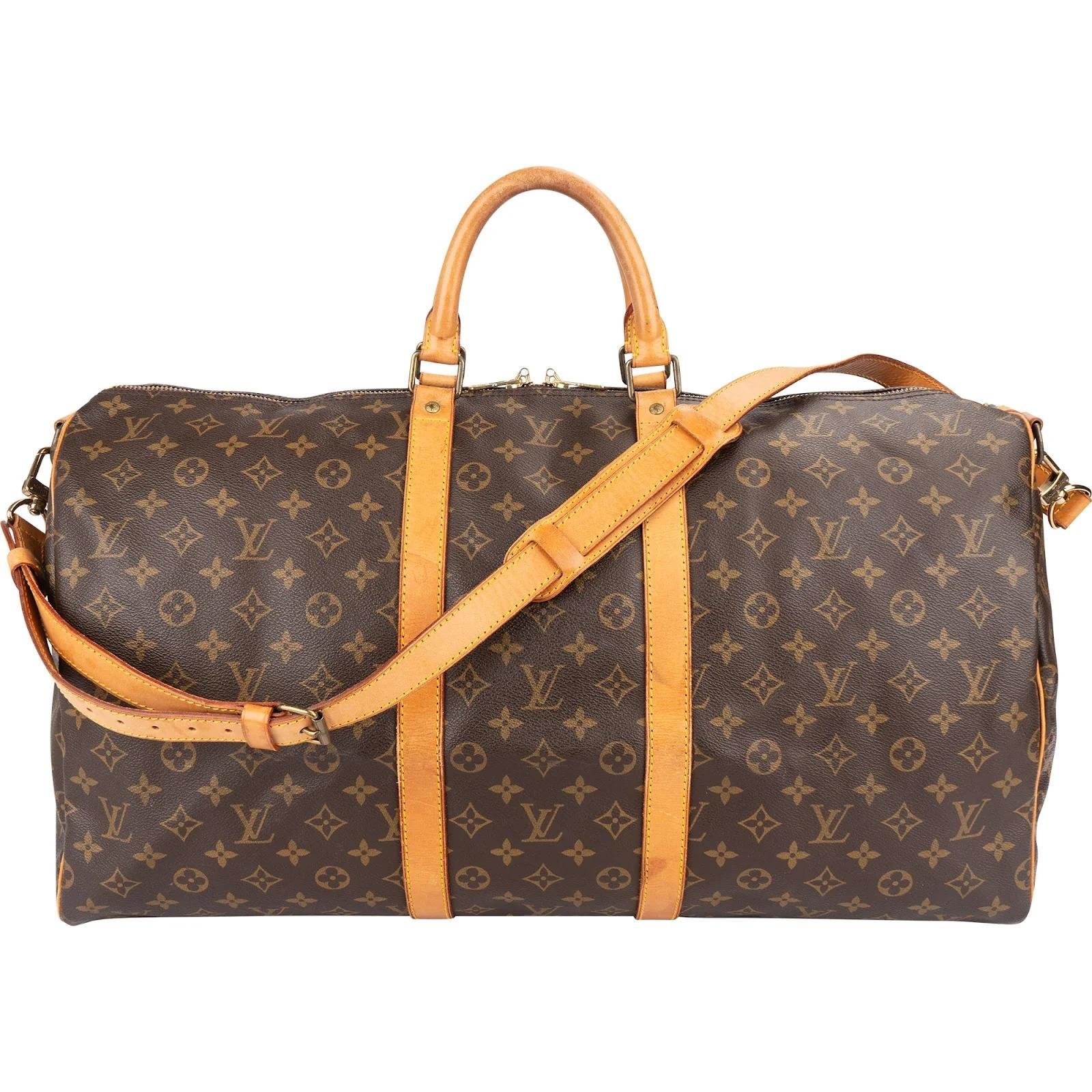 Keepall leather travel bag