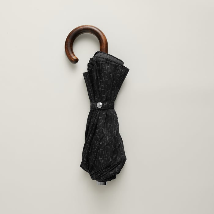Noir Pluie De H Folding Umbrella