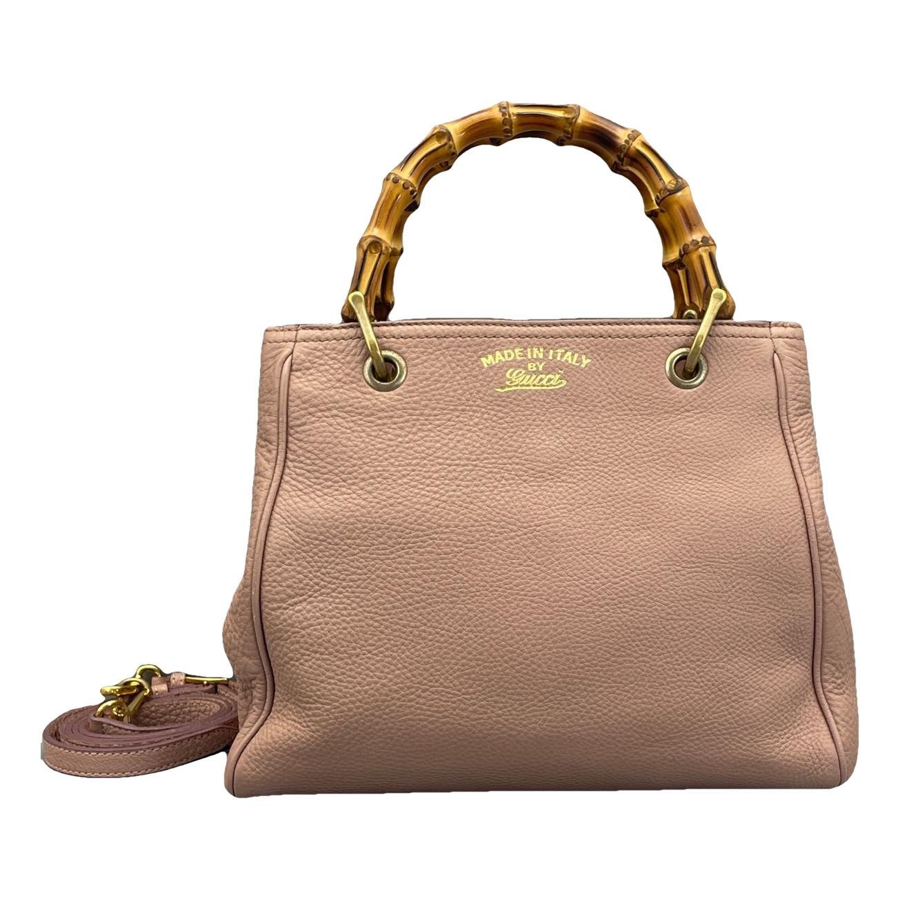Bamboo leather handbag
