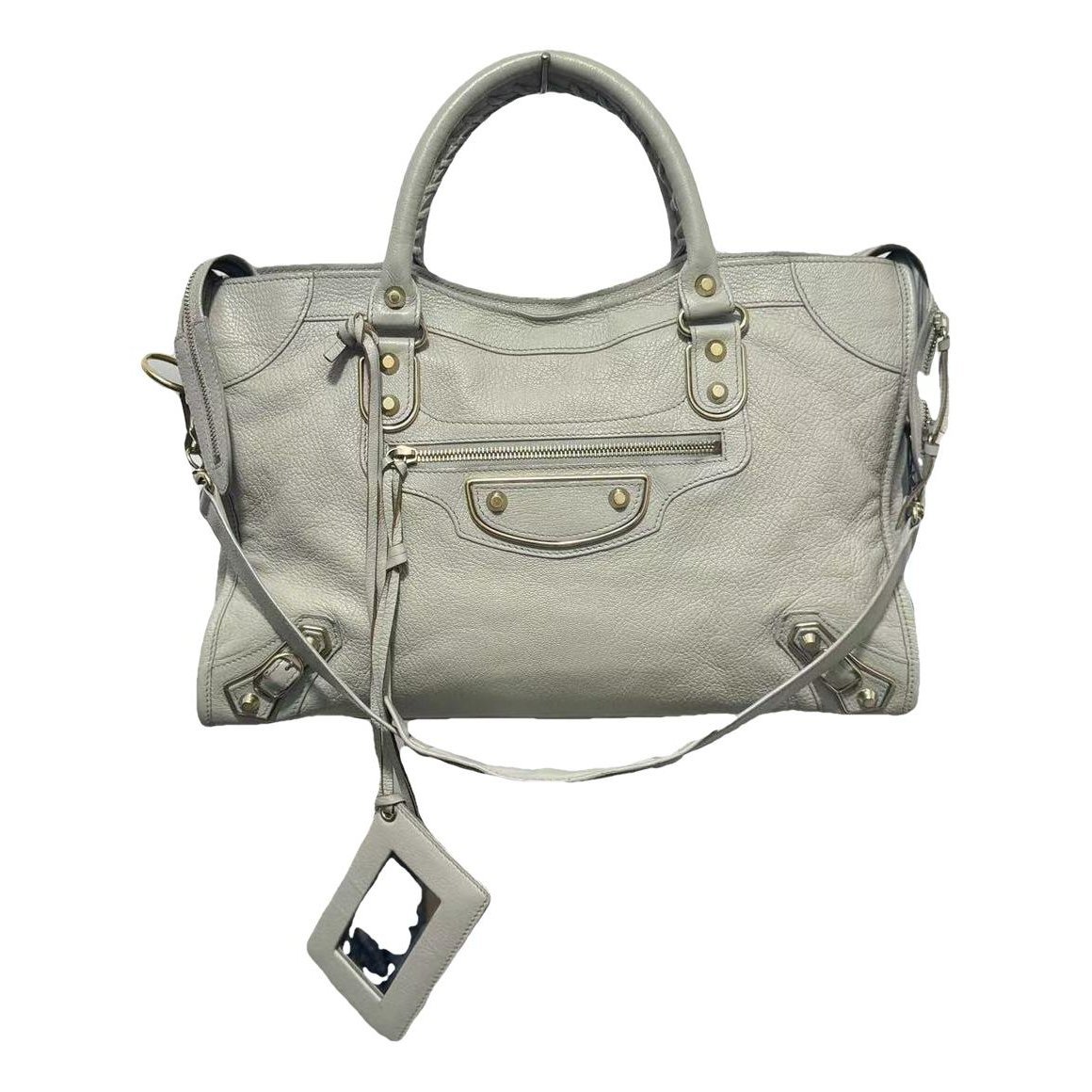 City leather handbag