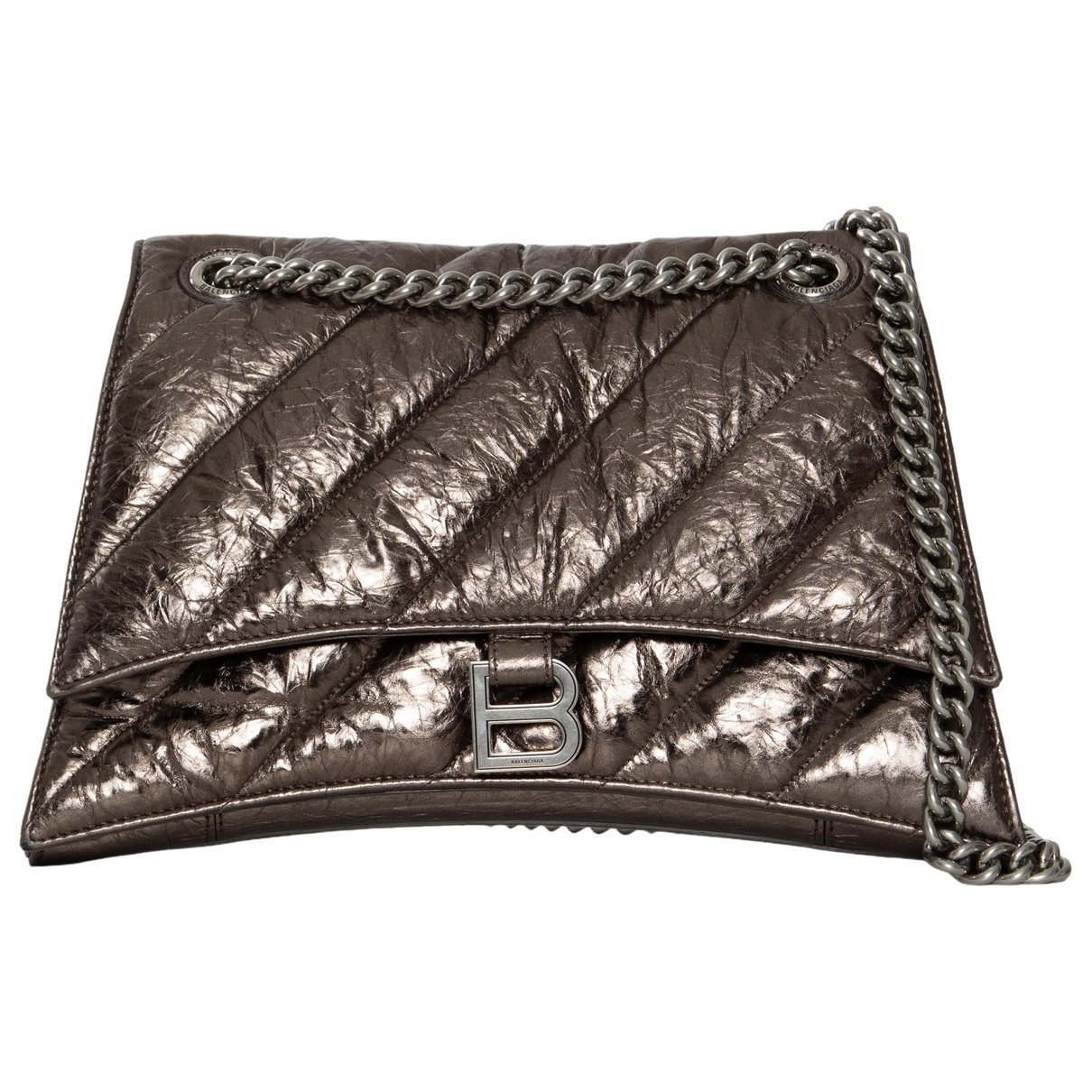 Crush leather handbag