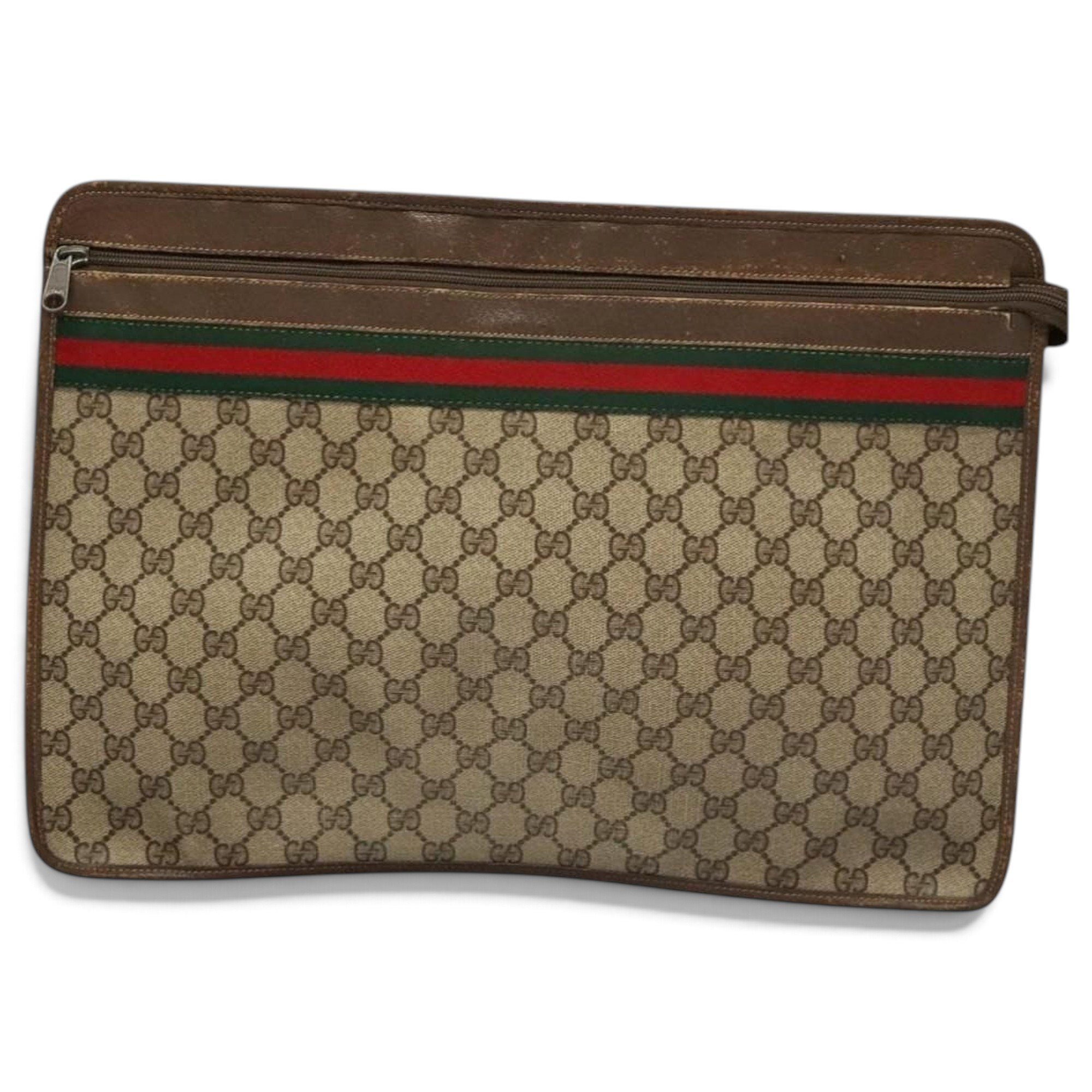 Leather clutch bag