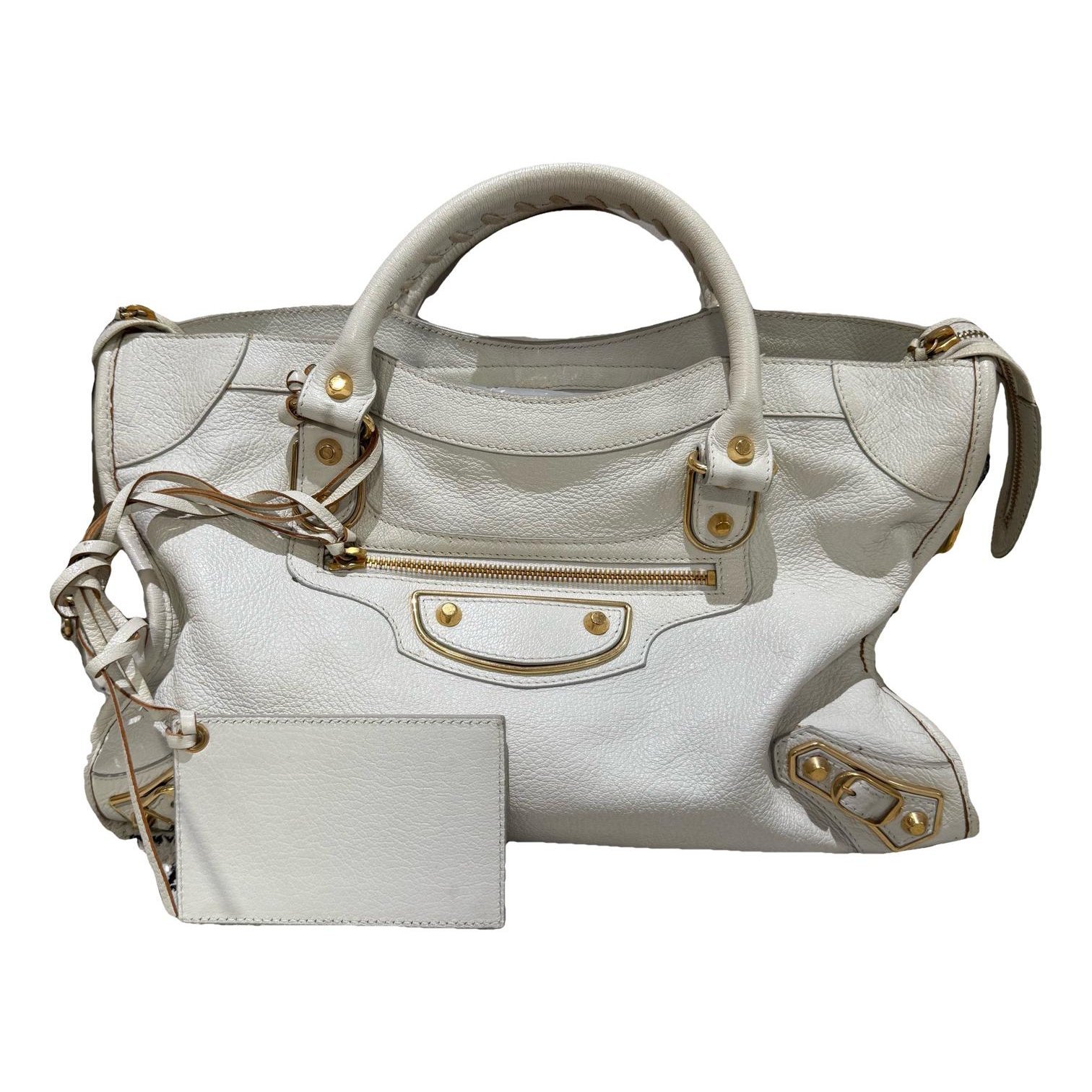 City leather handbag