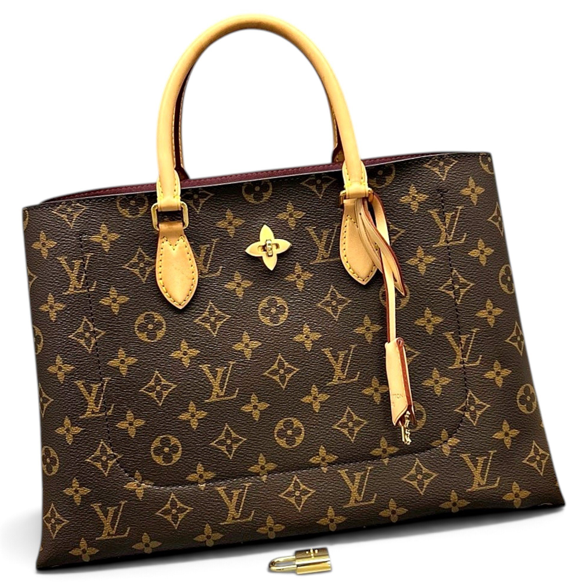 Flower Tote leather tote